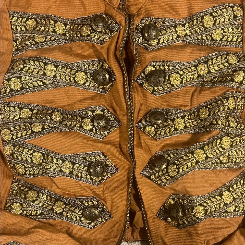 Free People Twill Band Military Jacket Size S - Picture 4 of 5